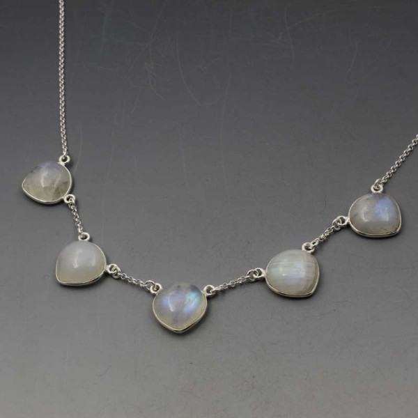 Moonstone Necklace Silver UK